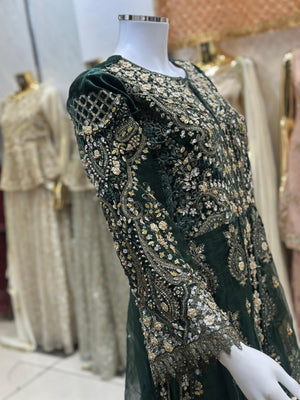 Tehwar- Luxury Organza Maxi Outfit with organza Dupatta-Ready To Wear TehV8D1