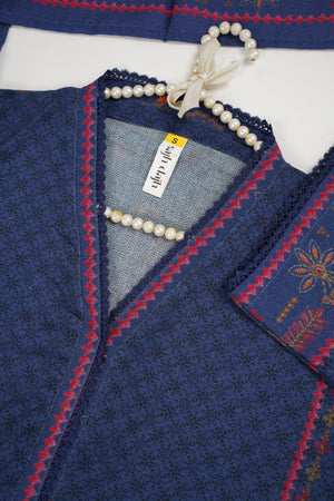 Rozi - Exclusive Dhanak Outfit with Shawl - Ready to Wear - Warm Fabric