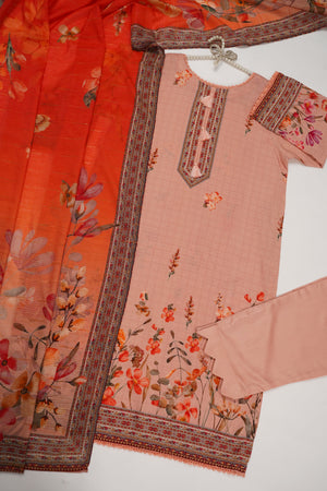 Rozi - Printed Viscose Outfit - Ready to Wear PD134 - SB
