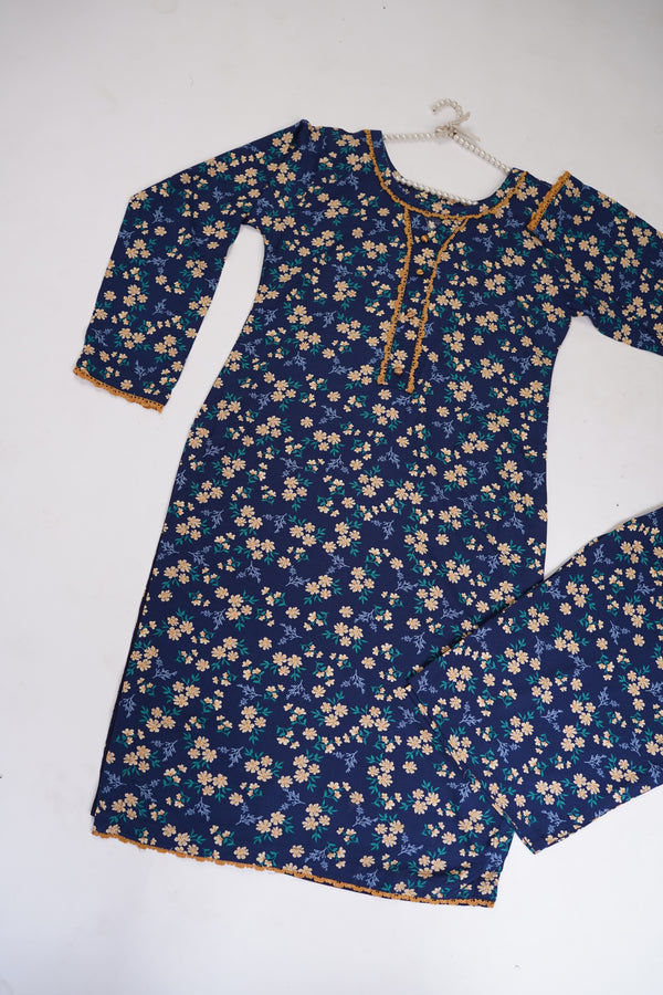 Budget Wear - Linen Co Ords- Ready to Wear PD014 Navy blue