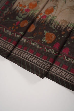 Bin Saeed Originals - Exclusive Khaddar Outfit with  Shawl - Ready to Wear SD545 brown