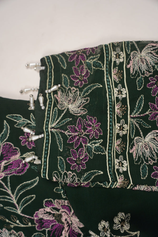 PRE ORDER - Husan e Jahan - Luxury Chiffon Outfit with Chiffon Dupatta  - Ready to Wear- HEJ-V6-D7