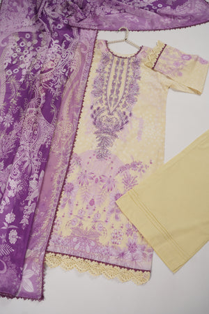 Rozi  - Exclusive Lawn  Outfit with Dupatta - Ready to Wear - SD335