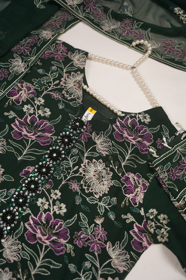 PRE ORDER - Husan e Jahan - Luxury Chiffon Outfit with Chiffon Dupatta  - Ready to Wear- HEJ-V6-D7