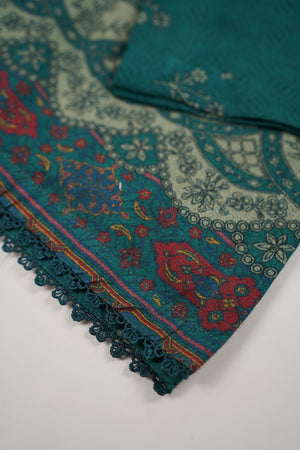 Rozi - Exclusive Dhanak Outfit with Shawl - Ready to Wear - Warm Fabric