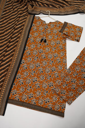 Bin Saeed Originals- Exclusive Khaddar Outfit with  Shawl - Ready to Wear SD547
