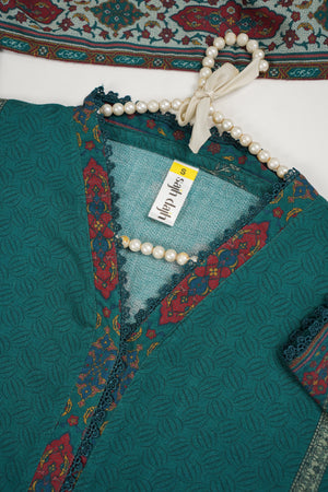 Rozi - Exclusive Dhanak Outfit with Shawl - Ready to Wear - Warm Fabric