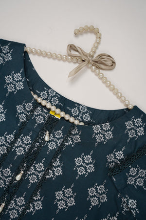 Rozi - Printed  cotton  Outfit - Ready to Wear PD135-SB