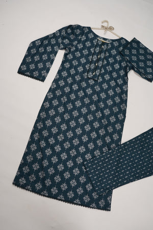 Rozi - Printed  cotton  Outfit - Ready to Wear PD135-SB