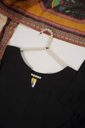 Rozi  - Exclusive Cotton  Outfit with Voile Dupatta - Ready to Wear SD482