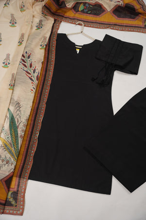 Rozi  - Exclusive Cotton  Outfit with Voile Dupatta - Ready to Wear SD482
