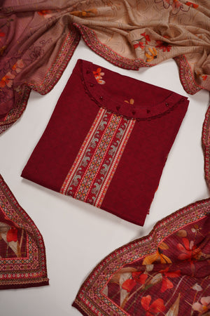 Rozi - Printed Viscose Outfit - Ready to Wear PD123-SB