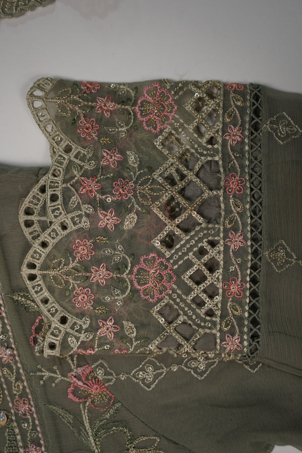 Husan e Jahan - Luxury Chiffon Outfit with Chiffon Dupatta - Ready to Wear - HEJ-V4-D3