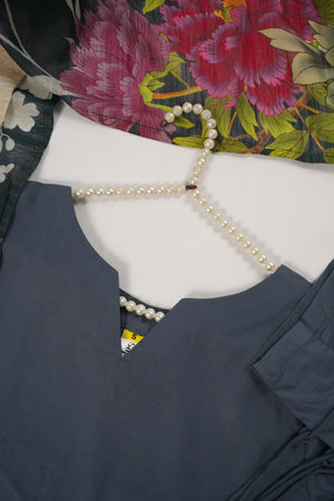 Rozi  - Exclusive Cotton  Outfit with Voile Dupatta - Ready to Wear SD484