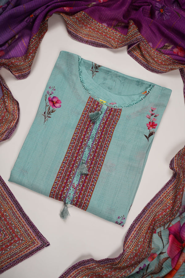 Rozi - Printed Viscose Outfit - Ready to Wear PD124