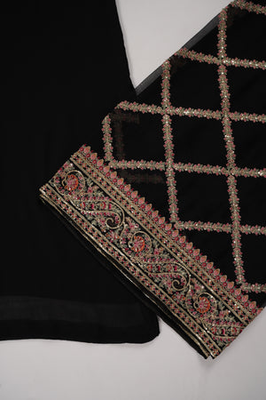 Chiffon Outfit with Chiffon Dupatta and Plazzo  - Ready to Wear-SD332