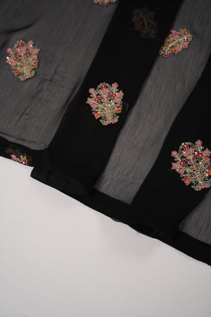 Chiffon Outfit with Chiffon Dupatta and Plazzo  - Ready to Wear-SD332