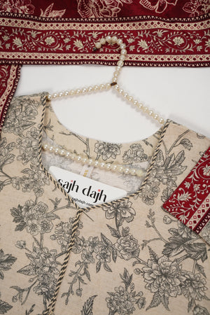 Bin Saeed Originals  - Exclusive Khaddar Outfit with  Shawl - Ready to Wear SD544