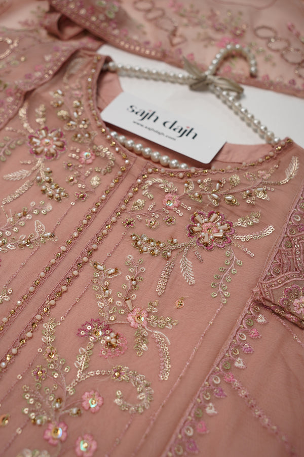 Husan e Jahan - Luxury Chiffon Outfit with Chiffon Dupatta - Ready to Wear - HEJ-V4-D4