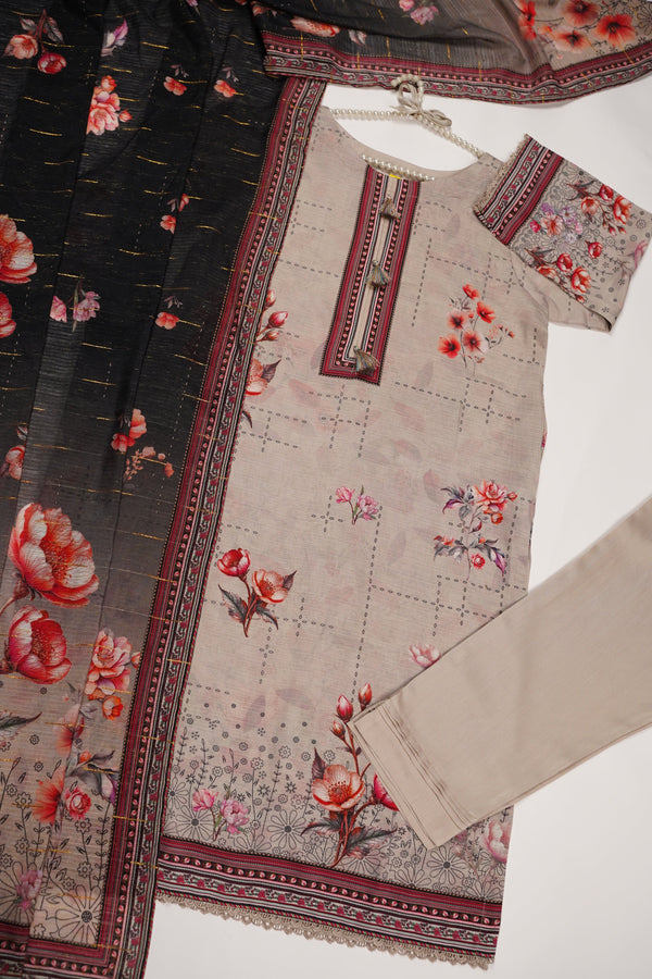 Rozi - Printed Viscose Outfit - Ready to Wear PD131