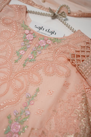 Husan e Jahan - Luxury Chiffon Outfit with Chiffon Dupatta - Ready to Wear - HEJ-V4-D5