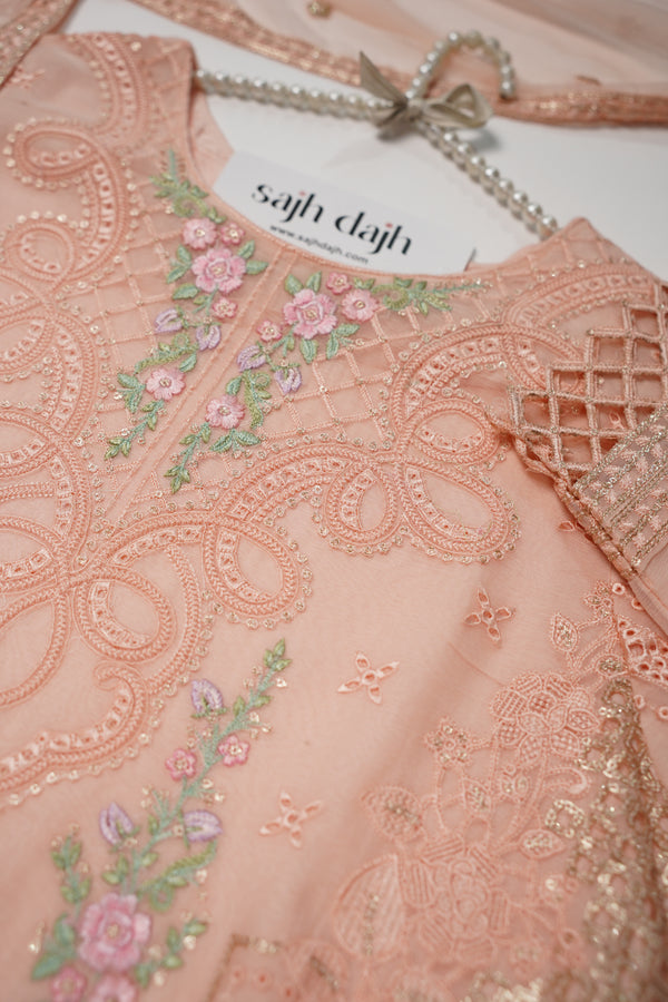 Husan e Jahan - Luxury Chiffon Outfit with Chiffon Dupatta - Ready to Wear - HEJ-V4-D5