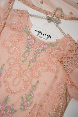 Husan e Jahan - Luxury Chiffon Outfit with Chiffon Dupatta - Ready to Wear - HEJ-V4-D5
