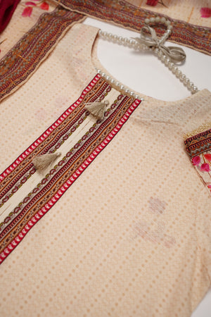 Rozi - Printed Viscose Outfit - Ready to Wear PD132-SB