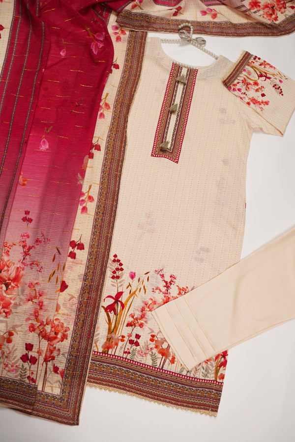 Rozi - Printed Viscose Outfit - Ready to Wear PD132