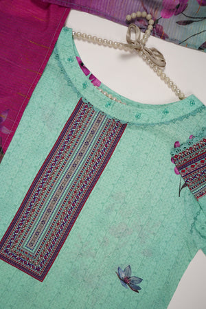 Rozi - Printed Viscose Outfit - Ready to Wear PD128-SB
