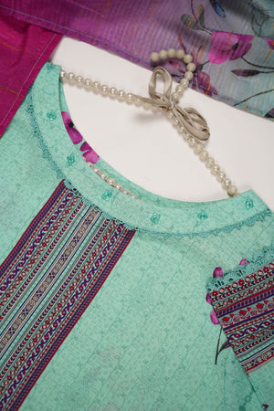 Rozi - Printed Viscose Outfit - Ready to Wear PD128-SB