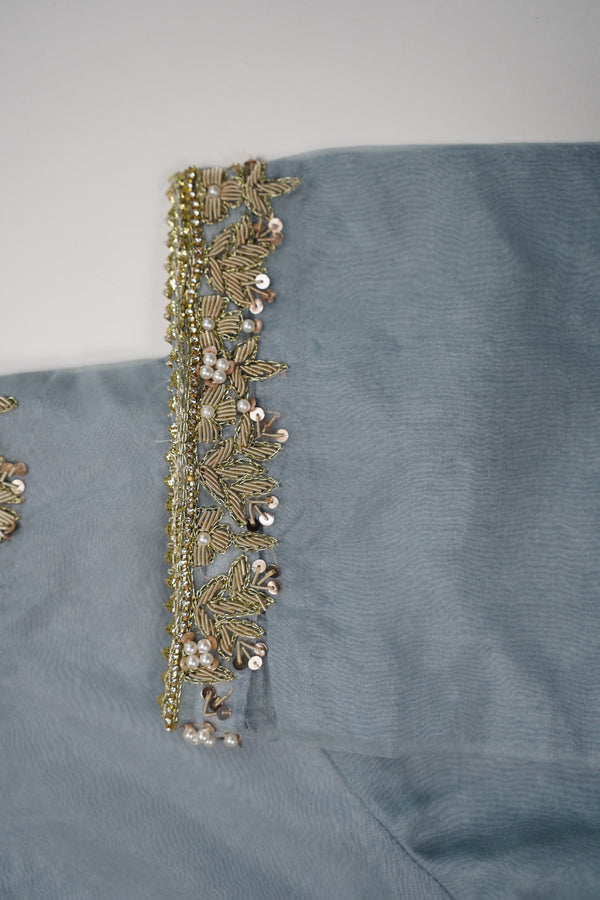 Khaas - Luxury Organza Outfit - Hand Work - Ready to Wear -TEHV7D8