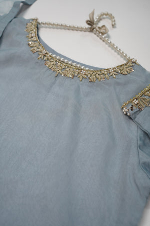 Khaas - Luxury Organza Outfit - Hand Work - Ready to Wear -TEHV7D8-SD