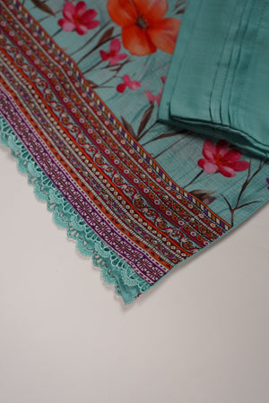Rozi - Printed Viscose Outfit - Ready to Wear PD124-SB