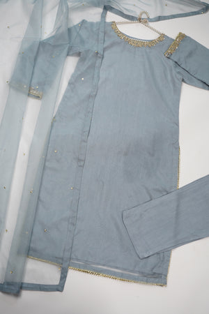 Khaas - Luxury Organza Outfit - Hand Work - Ready to Wear -TEHV7D8-SD