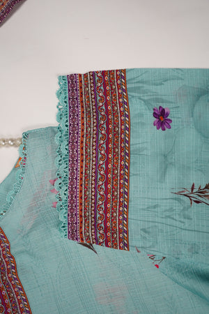 Rozi - Printed Viscose Outfit - Ready to Wear PD124-SB