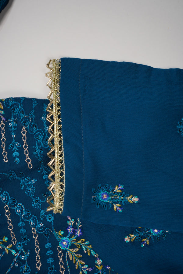 Husan e Jahan - Luxury Chiffon Outfit with Chiffon Dupatta - Ready to Wear - HEJ-V4-D2