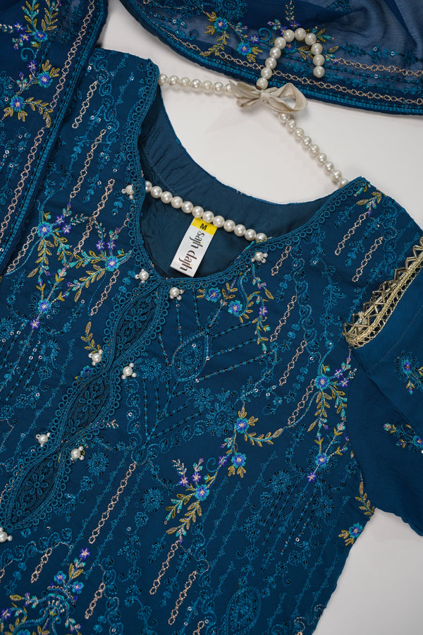 Husan e Jahan - Luxury Chiffon Outfit with Chiffon Dupatta - Ready to Wear - HEJ-V4-D2