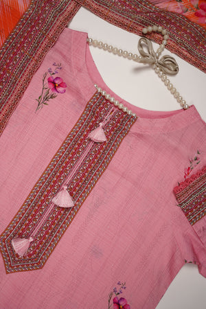 Rozi - Printed Viscose Outfit - Ready to Wear PD129-SB