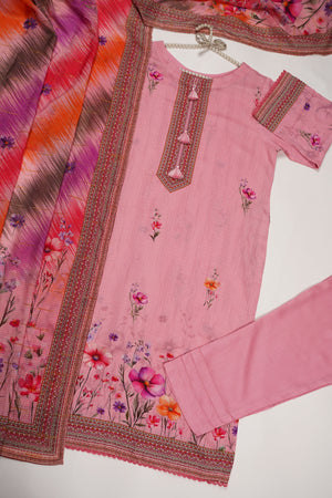 Rozi - Printed Viscose Outfit - Ready to Wear PD129-SB