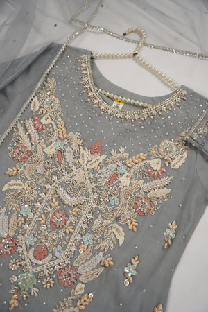 Khaas - Luxury Net Outfit with Net  Dupatta - Ready to Wear SD498