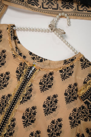 Rozi - Luxury Lawn Outfit With Voile Dupatta - Ready to Wear - PD009