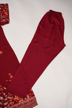 Rozi - Printed Viscose Outfit - Ready to Wear PD123-SB