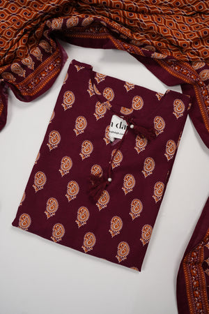 Bin Saeed Originals - Exclusive Khaddar Outfit with  Shawl - Ready to Wear SD535