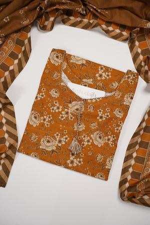 Bin Saeed Originals- Exclusive Khaddar Outfit with  Shawl - Ready to Wear SD533