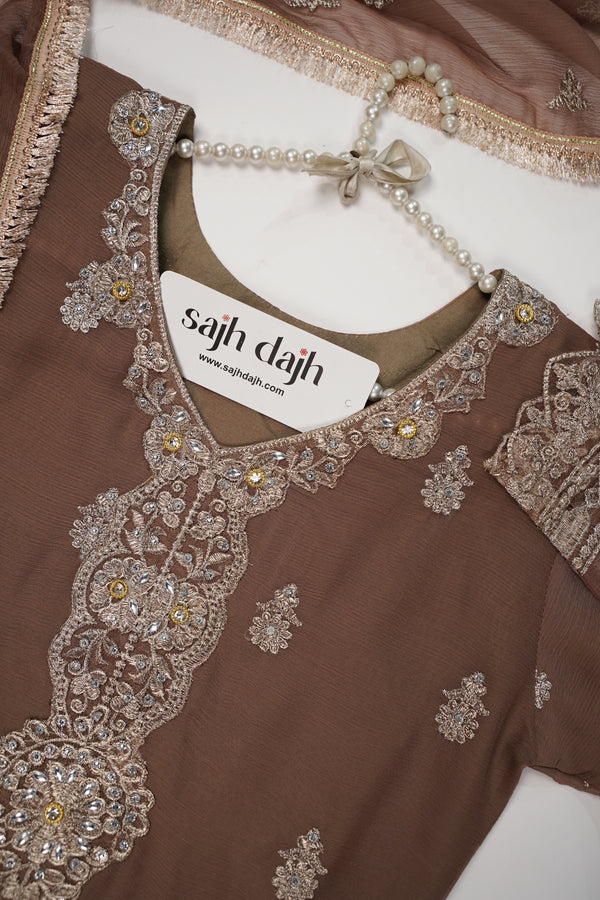 Chiffon Budget Wear Suit with Chiffon Dupatta - Ready to Wear PD017