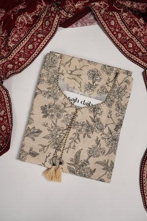 Bin Saeed Originals  - Exclusive Khaddar Outfit with  Shawl - Ready to Wear SD544