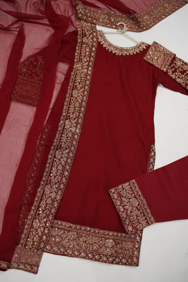 Chiffon Budget Wear Suit with Chiffon Dupatta - Ready to Wear