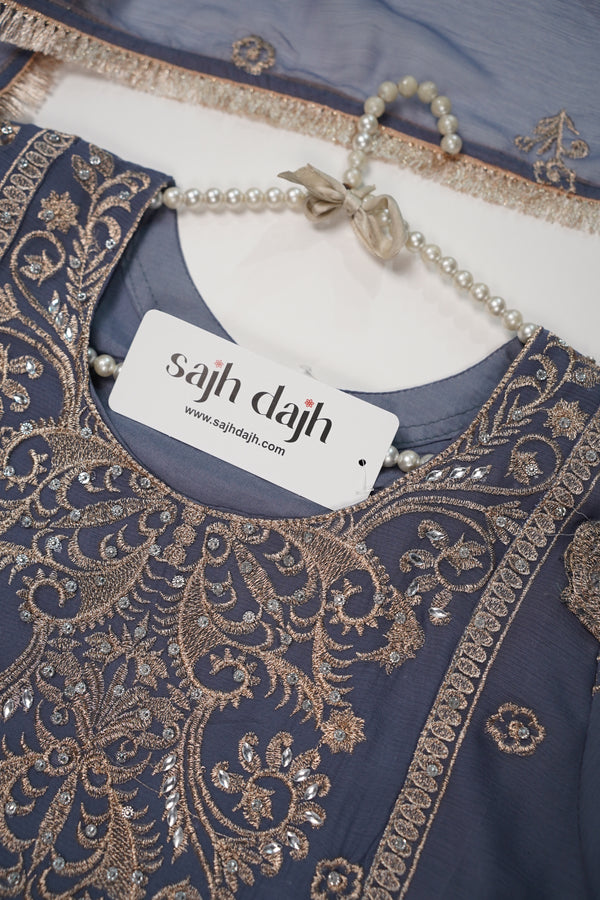 Chiffon Budget Wear Suit with Chiffon Dupatta - Ready to Wear PD022