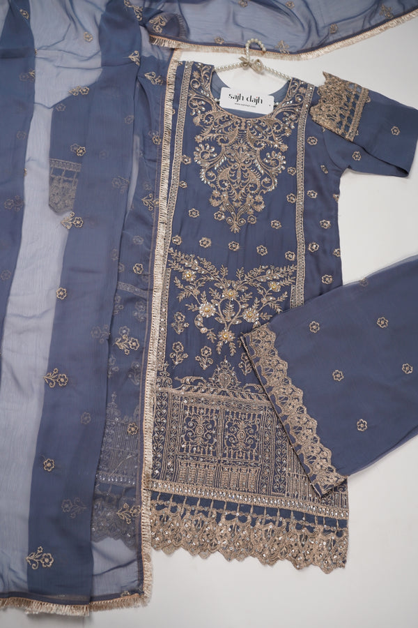 Chiffon Budget Wear Suit with Chiffon Dupatta - Ready to Wear PD022